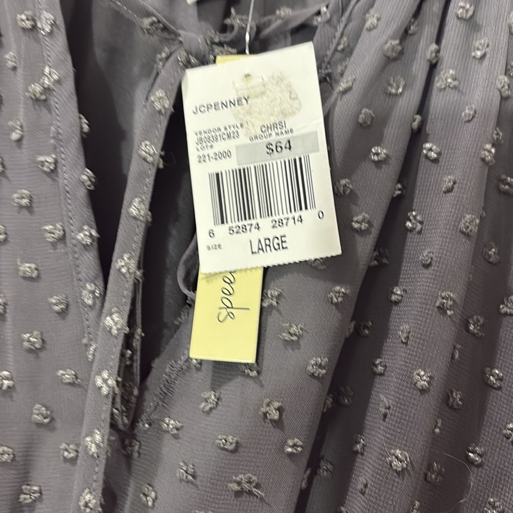 Elegant Gray Long-Sleeve Dress - Picture 5 of 12
